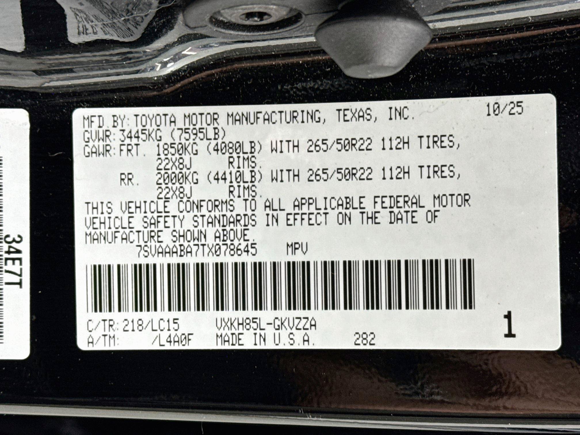 Certified 2026 Toyota Sequoia Capstone AWD/4WD image 34