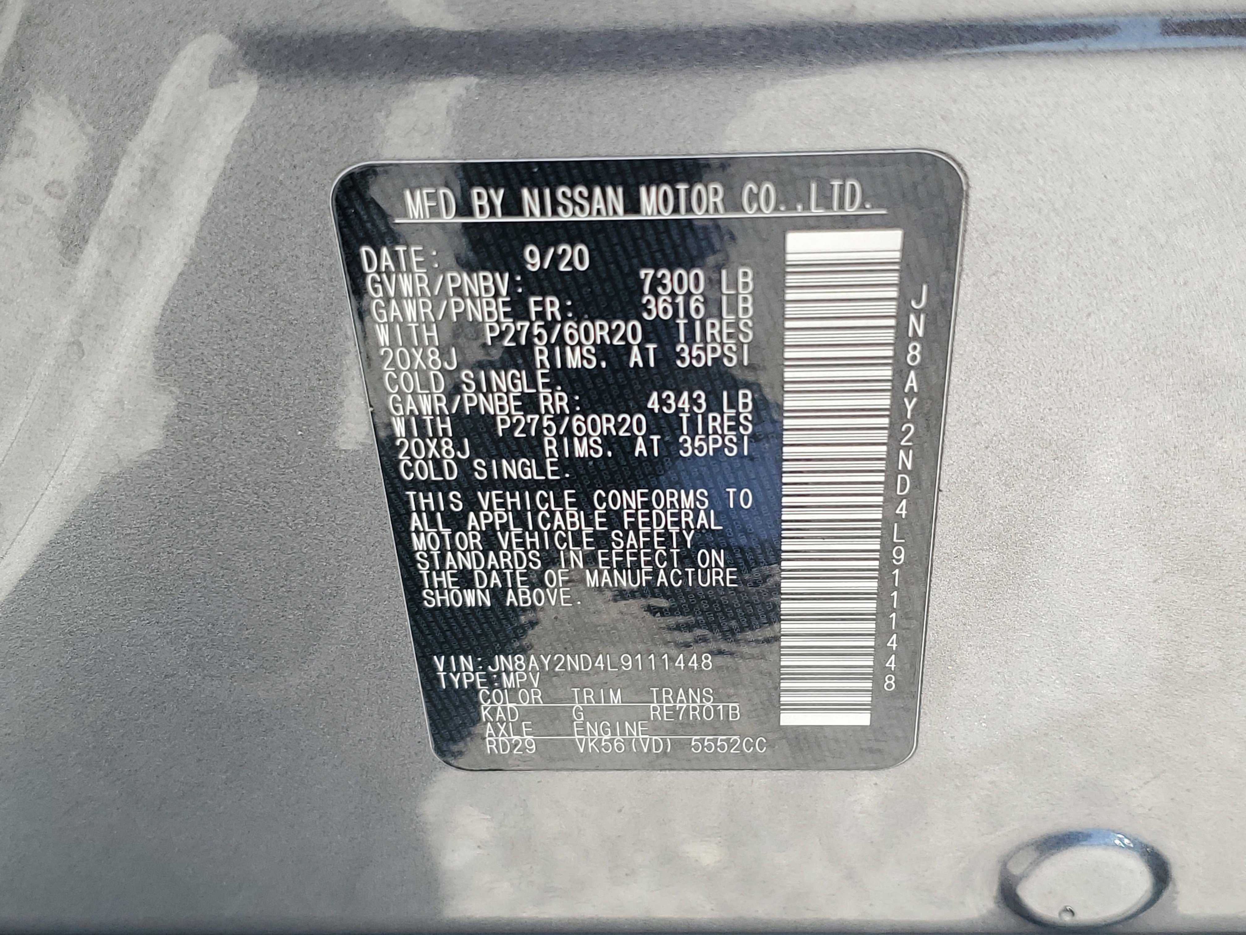 Certified 2020 Nissan Armada SL w/ Premium Package RWD image 28