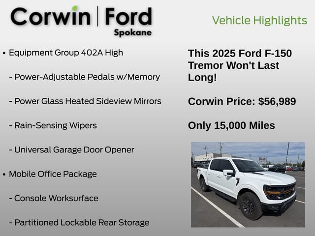 Used 2025 Ford F150 Tremor w/ Equipment Group 402A High AWD/4WD image 16