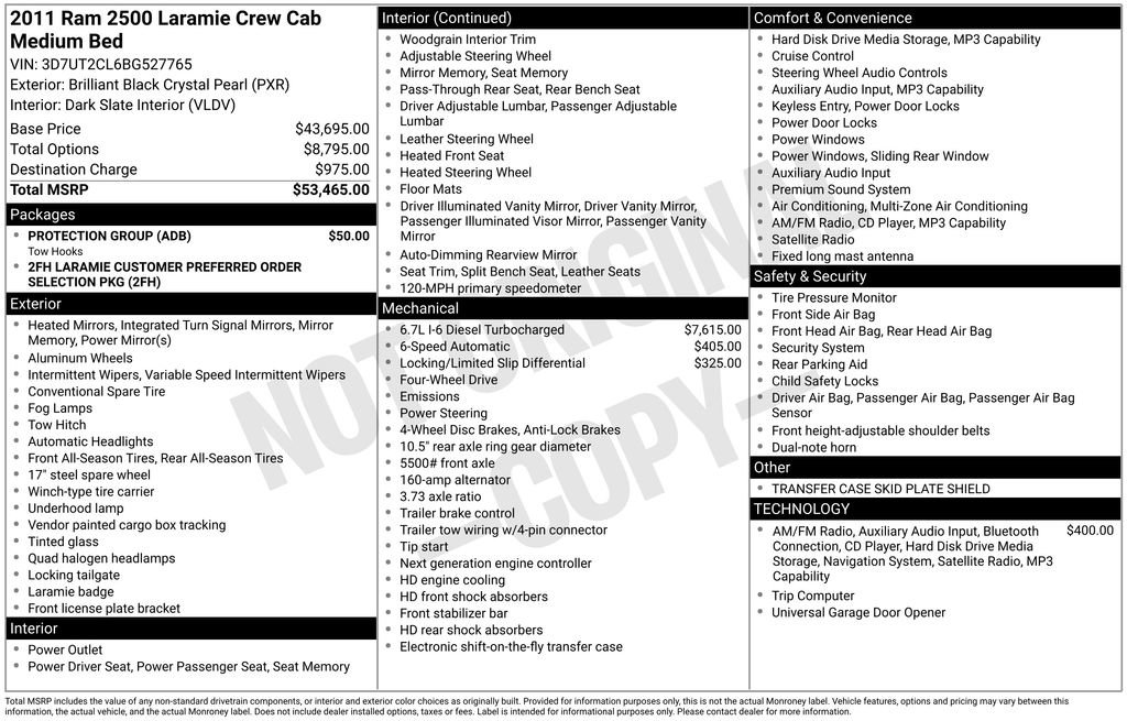 Used 2011 RAM 2500 Laramie w/ Protection Group image 38