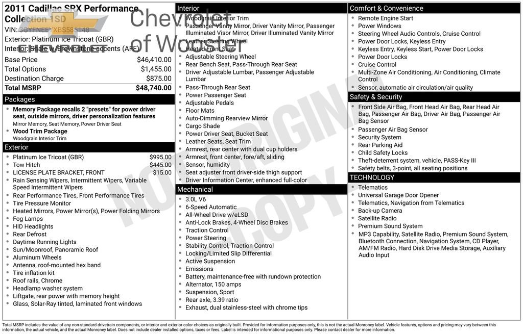 Used 2011 Cadillac SRX Performance AWD/4WD image 18