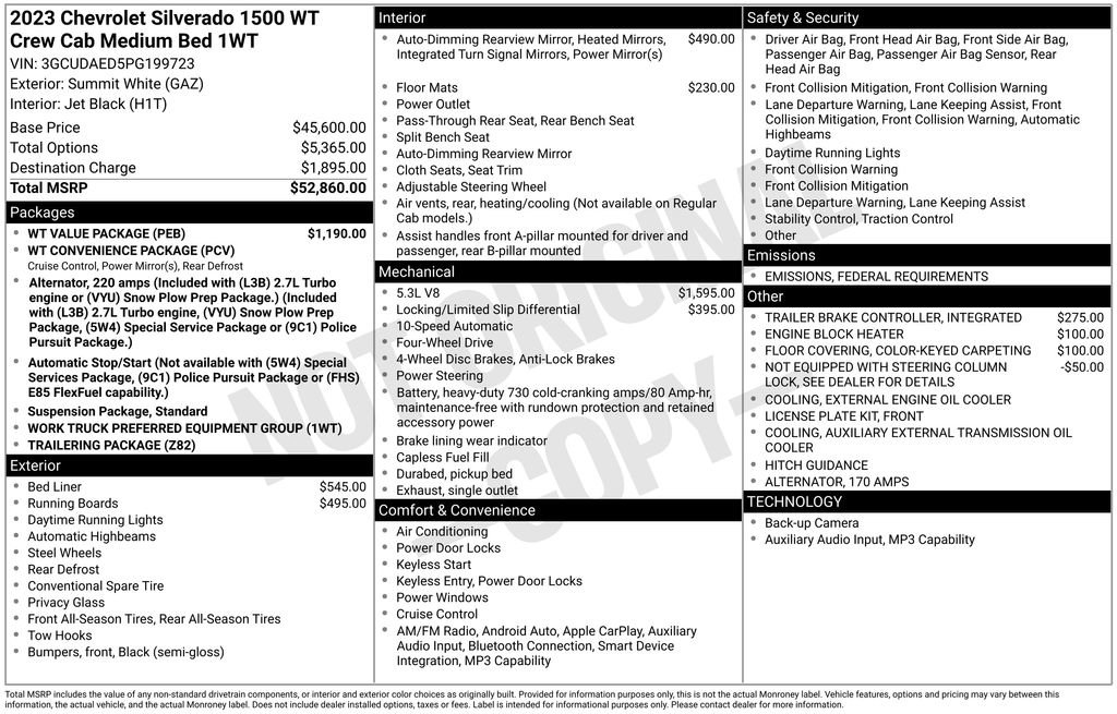 Used 2023 Chevrolet Silverado 1500 W/T w/ WT Value Package image 5