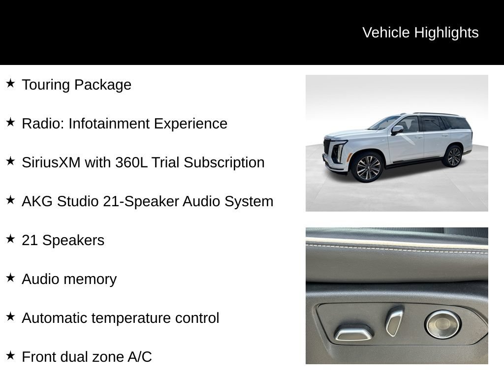 Certified 2026 Cadillac Escalade Sport w/ Touring Package AWD/4WD image 9