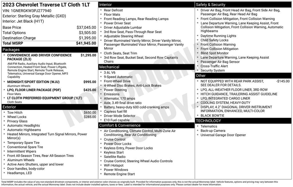 Used 2023 Chevrolet Traverse LT FWD image 11