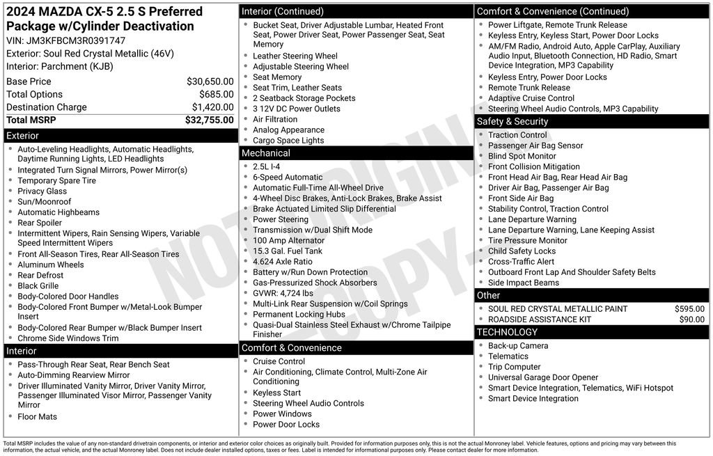 Used 2024 MAZDA CX-5 AWD 2.5 S w/ Preferred Package video 3