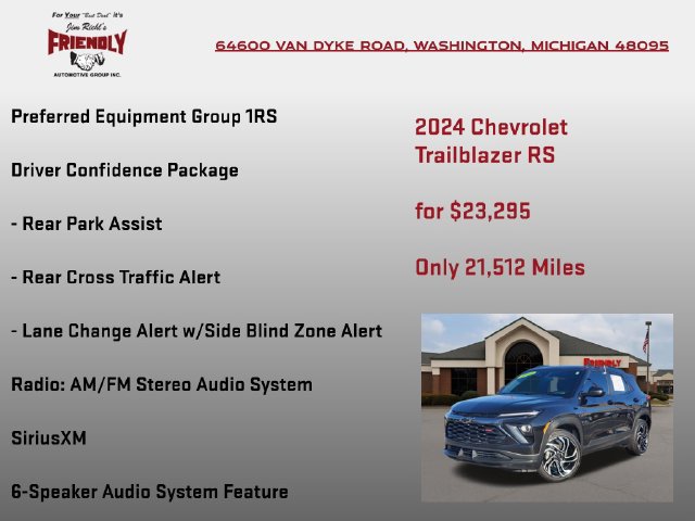 Used 2024 Chevrolet TrailBlazer RS w/ Driver Confidence Package FWD image 5