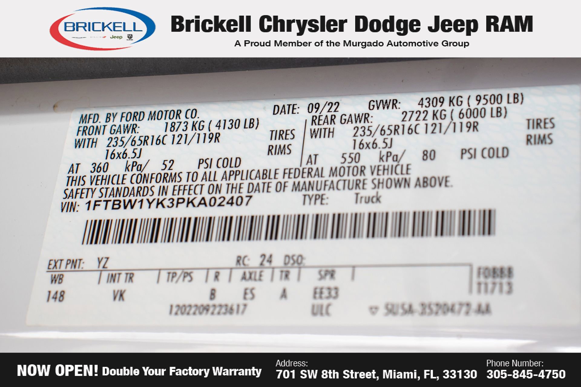 Used 2023 Ford E-Transit Low Roof w/ Load Area Protection Package image 29