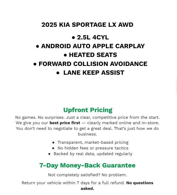 Used 2025 Kia Sportage LX image 2