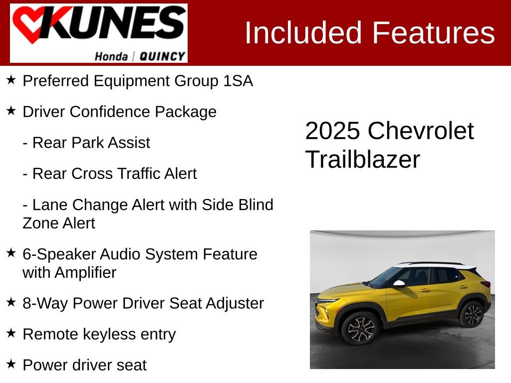 Used 2025 Chevrolet TrailBlazer ACTIV w/ Driver Confidence Package AWD/4WD image 2