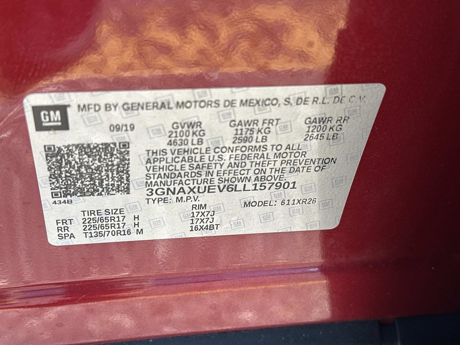 Certified 2020 Chevrolet Equinox LT AWD/4WD image 18