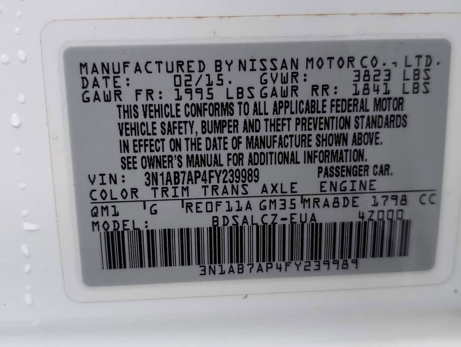 Used 2015 Nissan Sentra S image 32