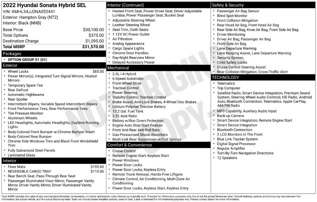 Used 2022 Hyundai Sonata SEL FWD image 6