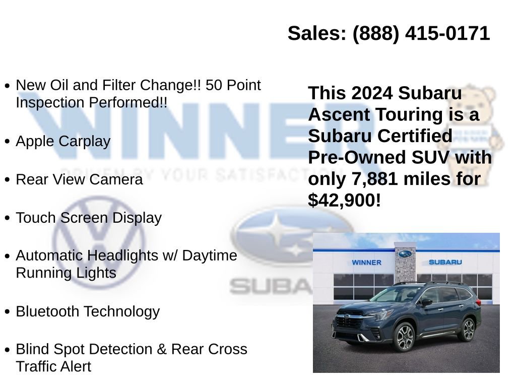 Certified 2024 Subaru Ascent Touring image 7