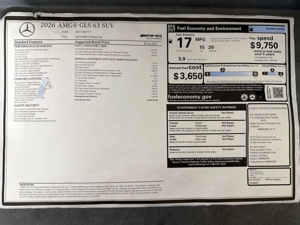 New 2026 Mercedes-Benz GLS 63 AMG 4MATIC image 9