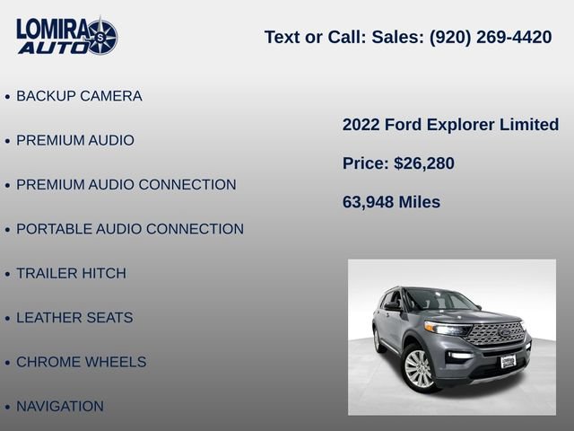 Used 2022 Ford Explorer Limited w/ Class IV Trailer Tow Package AWD/4WD image 27