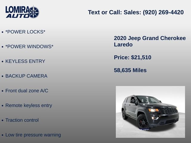 Used 2020 Jeep Grand Cherokee Laredo AWD/4WD image 14