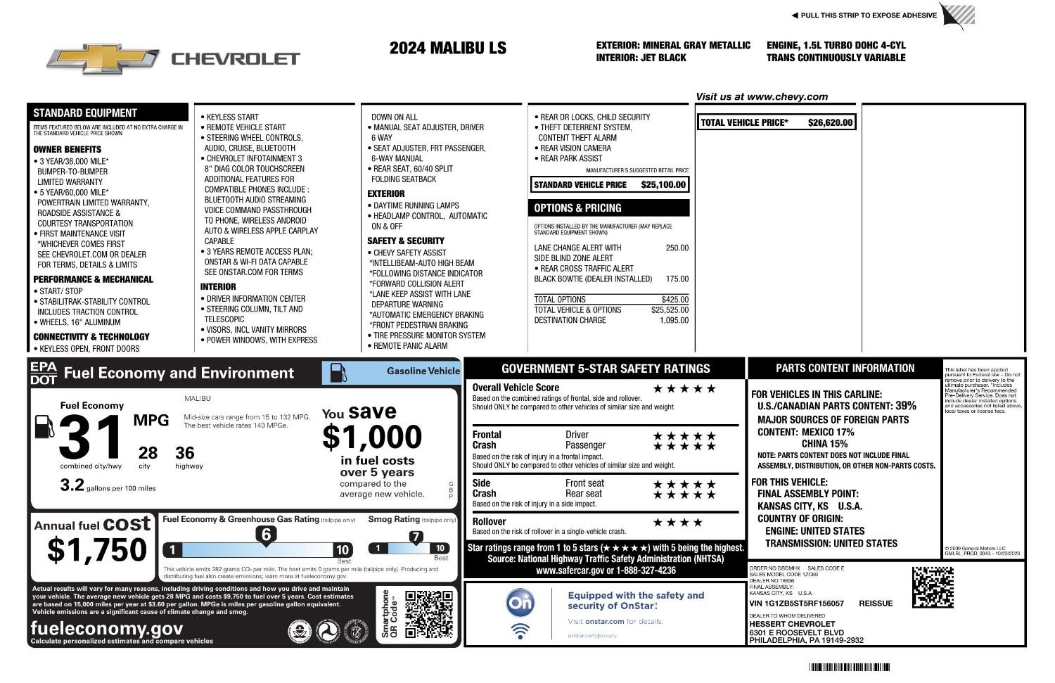 Used 2024 Chevrolet Malibu LS image 2