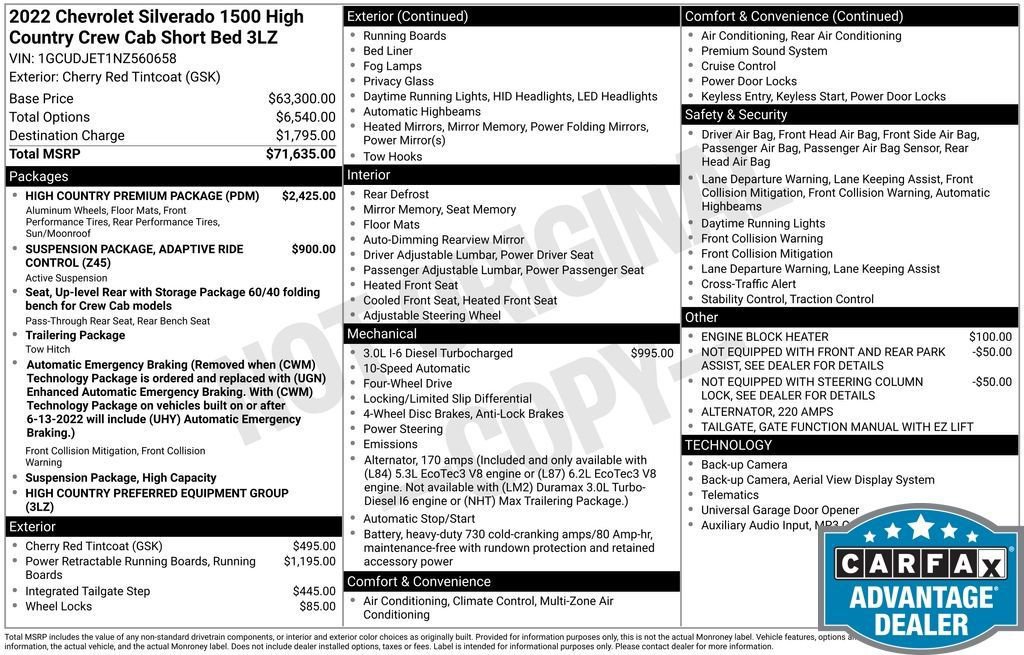 Used 2022 Chevrolet Silverado 1500 High Country w/ High Country Premium Package image 10