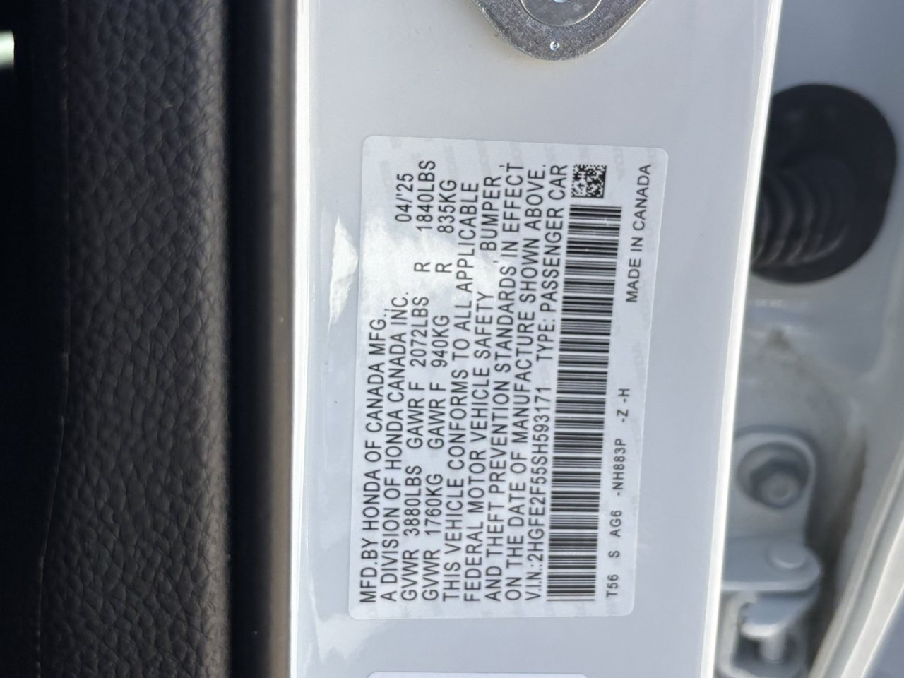 Certified 2025 Honda Civic Sport image 31