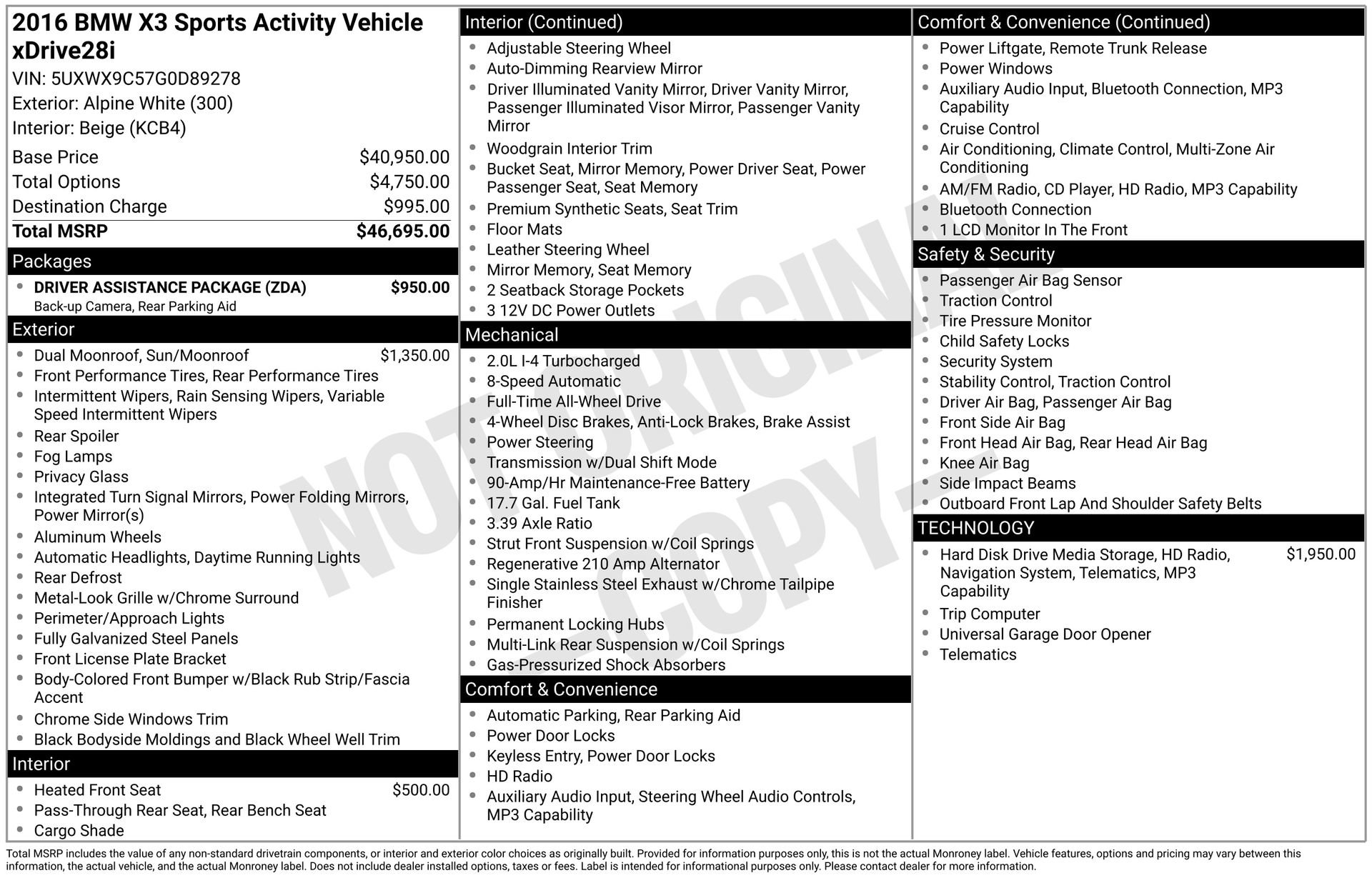 Used 2016 BMW X3 xDrive28i image 5