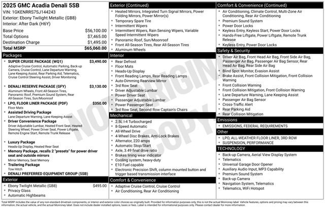 Certified 2025 GMC Acadia Denali w/ Super Cruise Package image 28