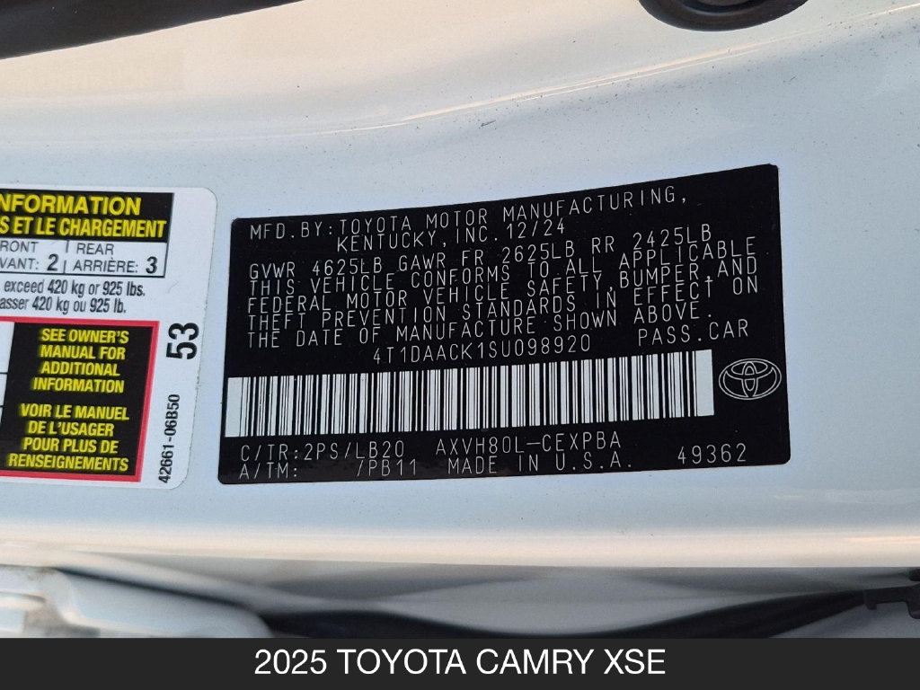 Used 2025 Toyota Camry XSE FWD image 24