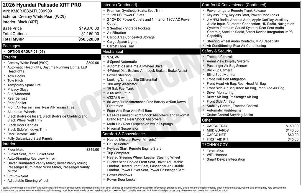 New 2026 Hyundai Palisade XRT Pro image 43