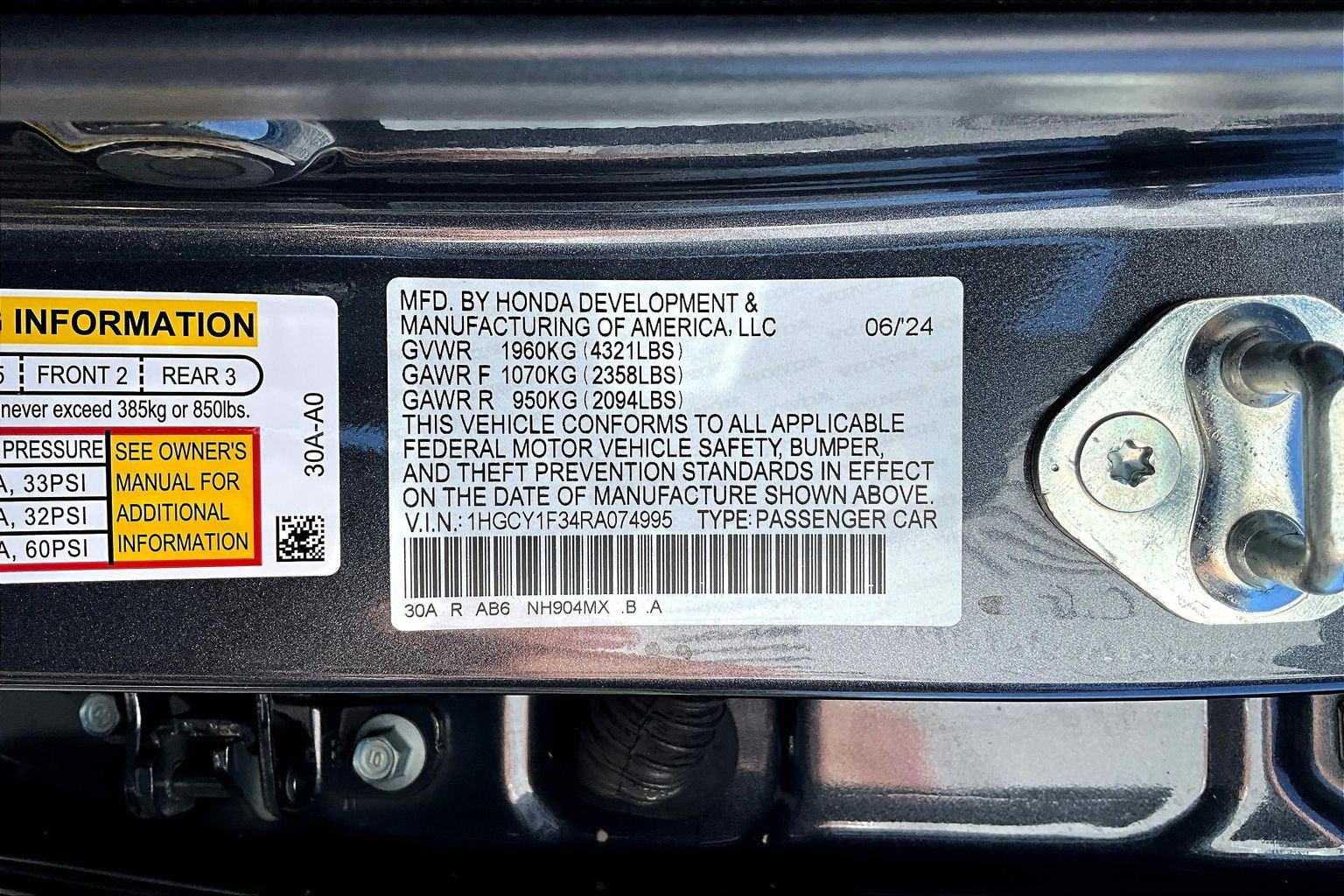 Certified 2024 Honda Accord EX image 18
