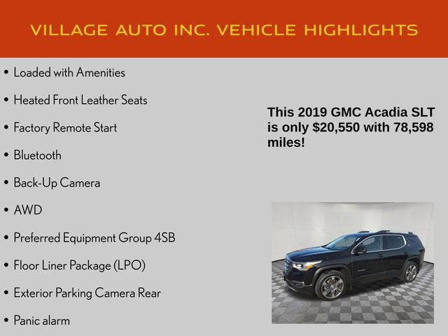 Used 2019 GMC Acadia SLT w/ LPO, Floor Liner Package image 14