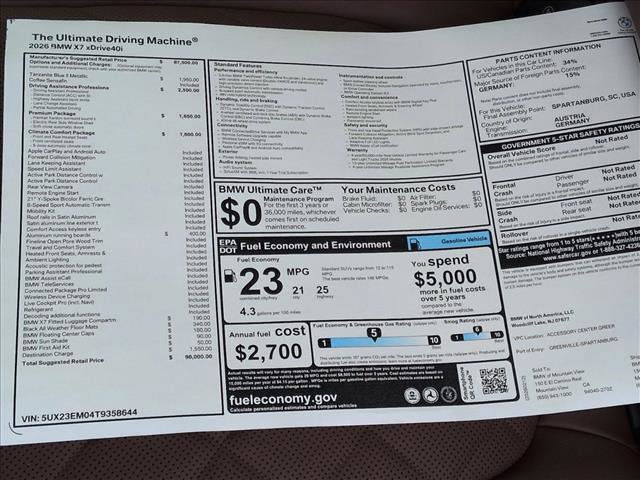 New 2026 BMW X7 xDrive40i image 18