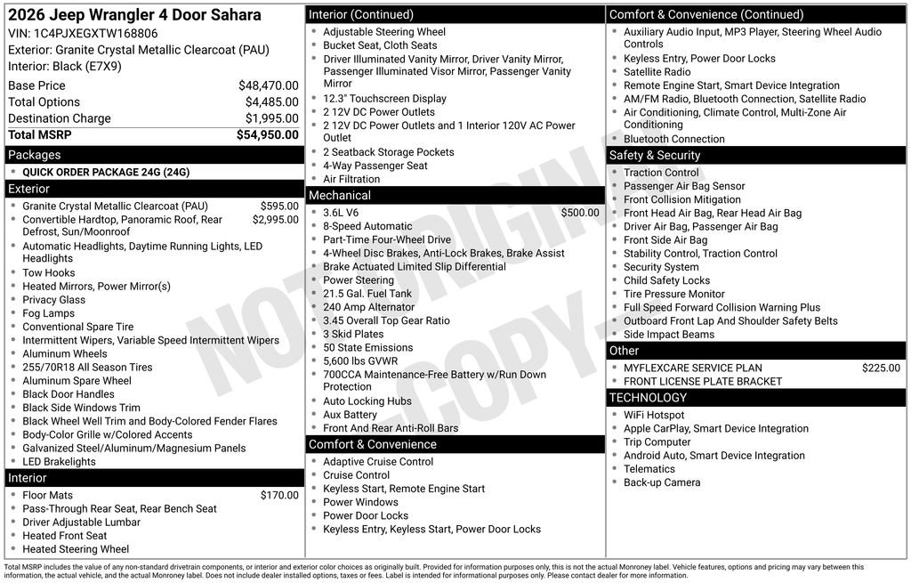 New 2026 Jeep Wrangler Unlimited Sahara AWD/4WD image 5