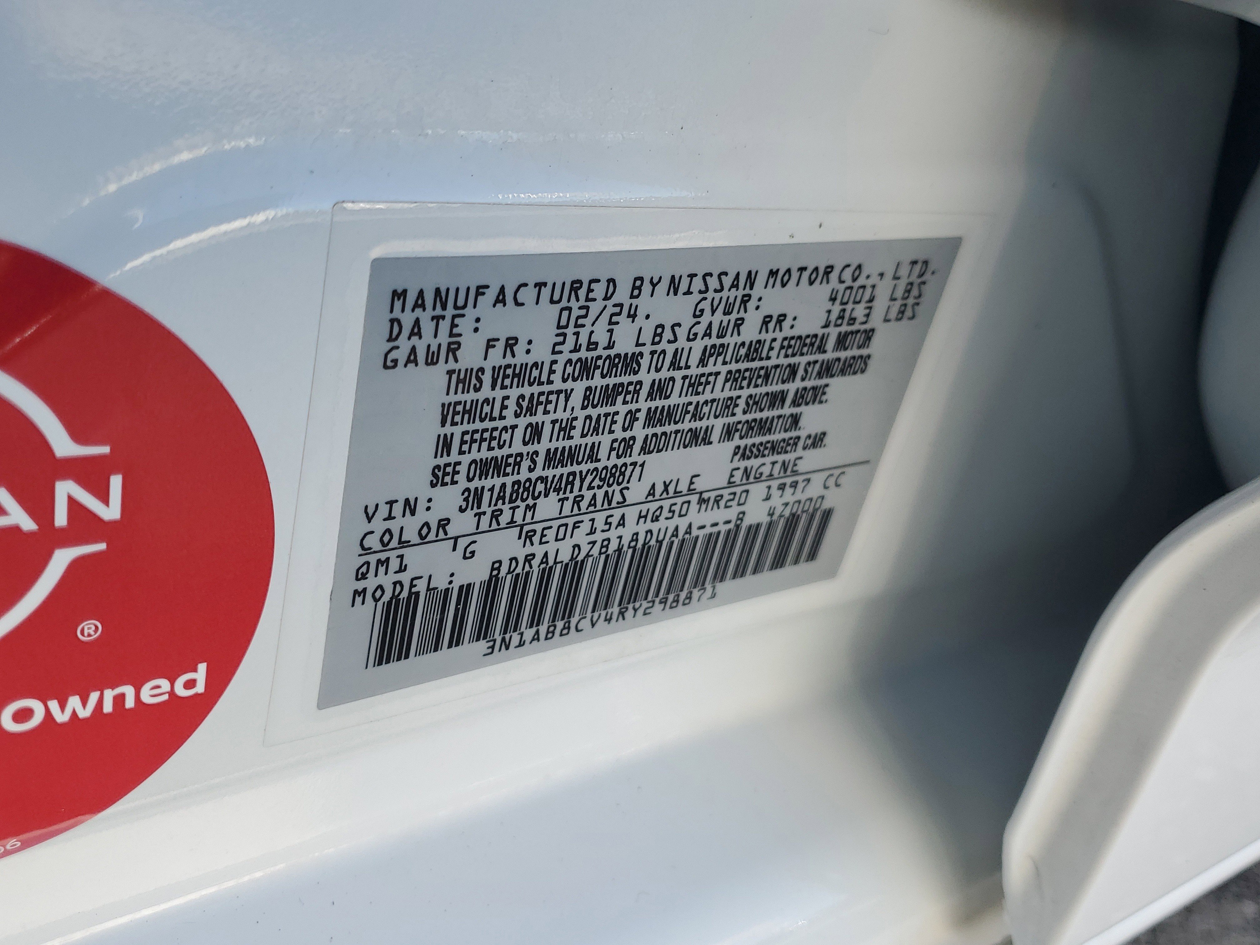 Certified 2024 Nissan Sentra SV w/ All-Weather Package image 30