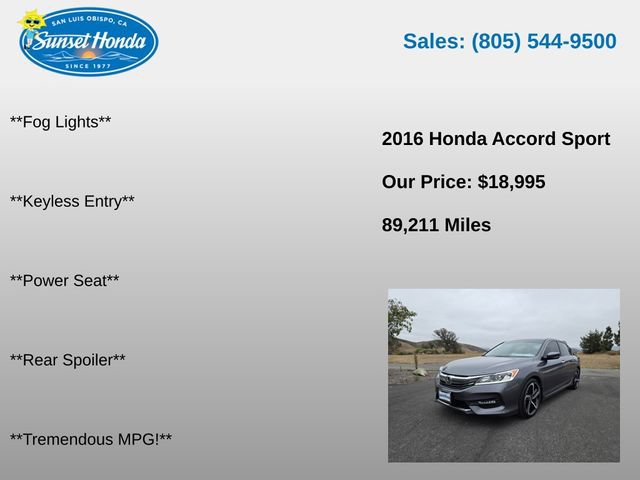 Used 2016 Honda Accord Sport image 9
