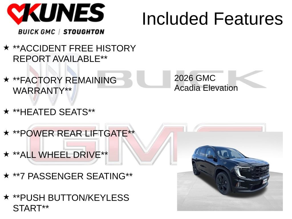 New 2026 GMC Acadia Elevation image 3