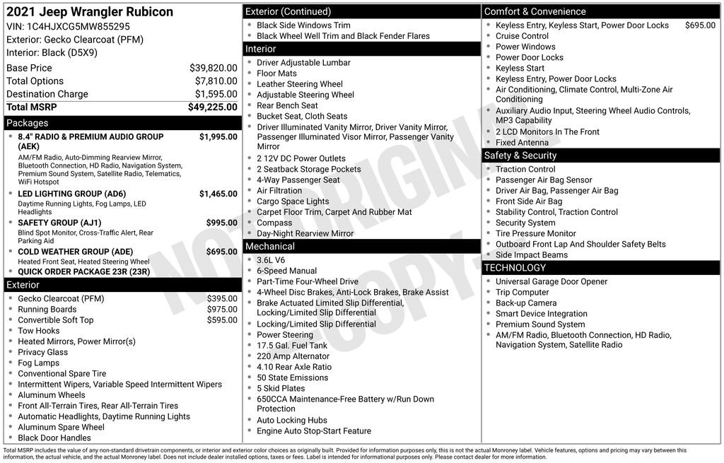 Certified 2021 Jeep Wrangler Rubicon image 28