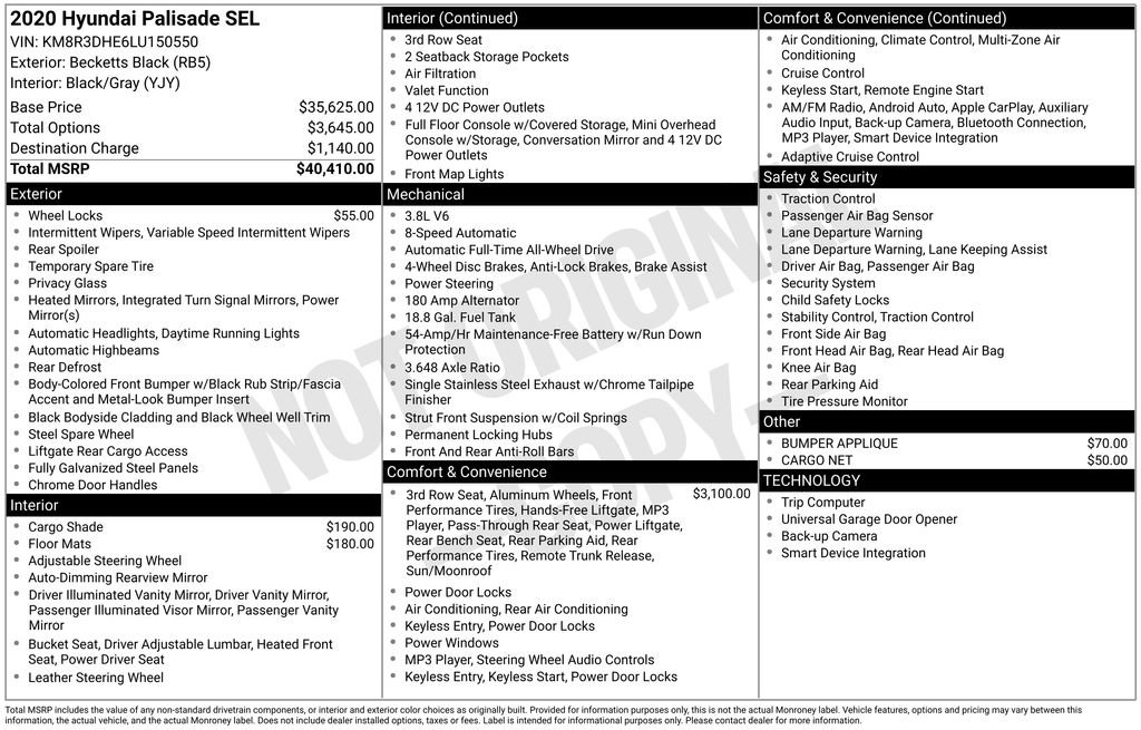 Used 2020 Hyundai Palisade SEL image 41