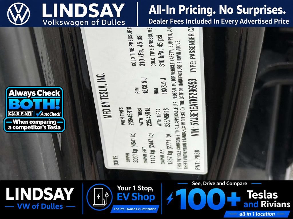 Used 2019 Tesla Model 3 Standard Range Plus RWD image 31