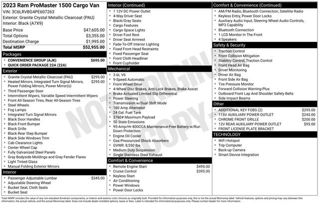 New 2023 RAM ProMaster 1500 w/ Convenience Group image 4
