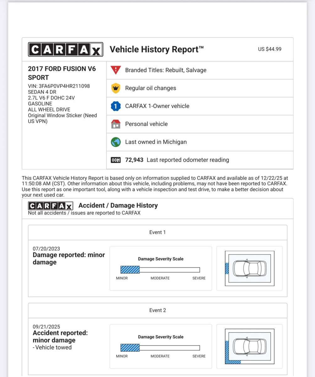 Used 2017 Ford Fusion Sport AWD/4WD image 52