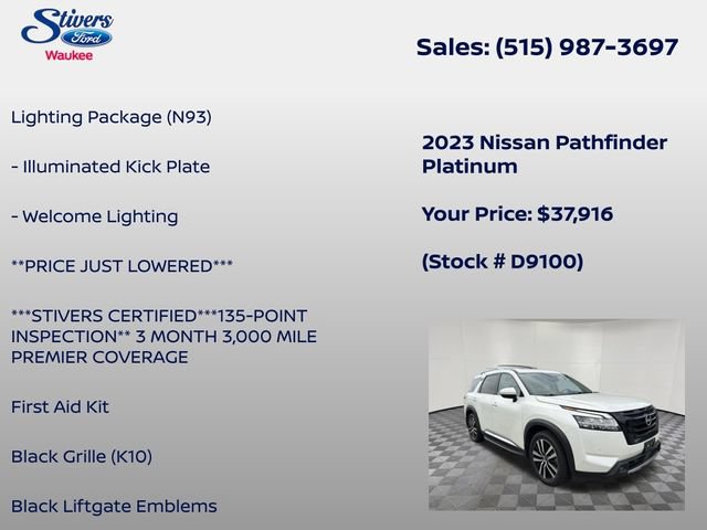Used 2023 Nissan Pathfinder Platinum w/ Lighting Package (N93) AWD/4WD image 16
