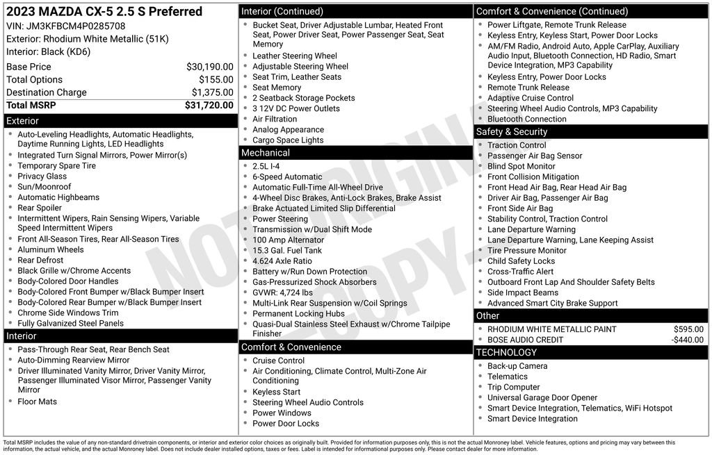 Certified 2023 MAZDA CX-5 AWD 2.5 S w/ Preferred Package image 39