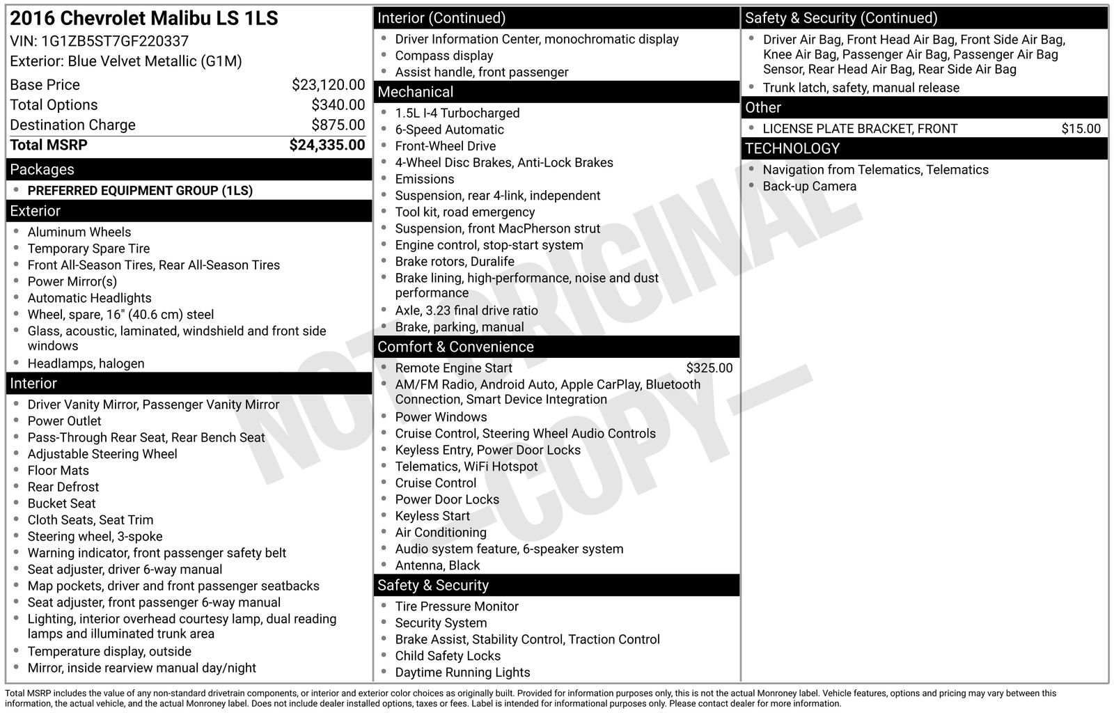 Used 2016 Chevrolet Malibu LS image 31