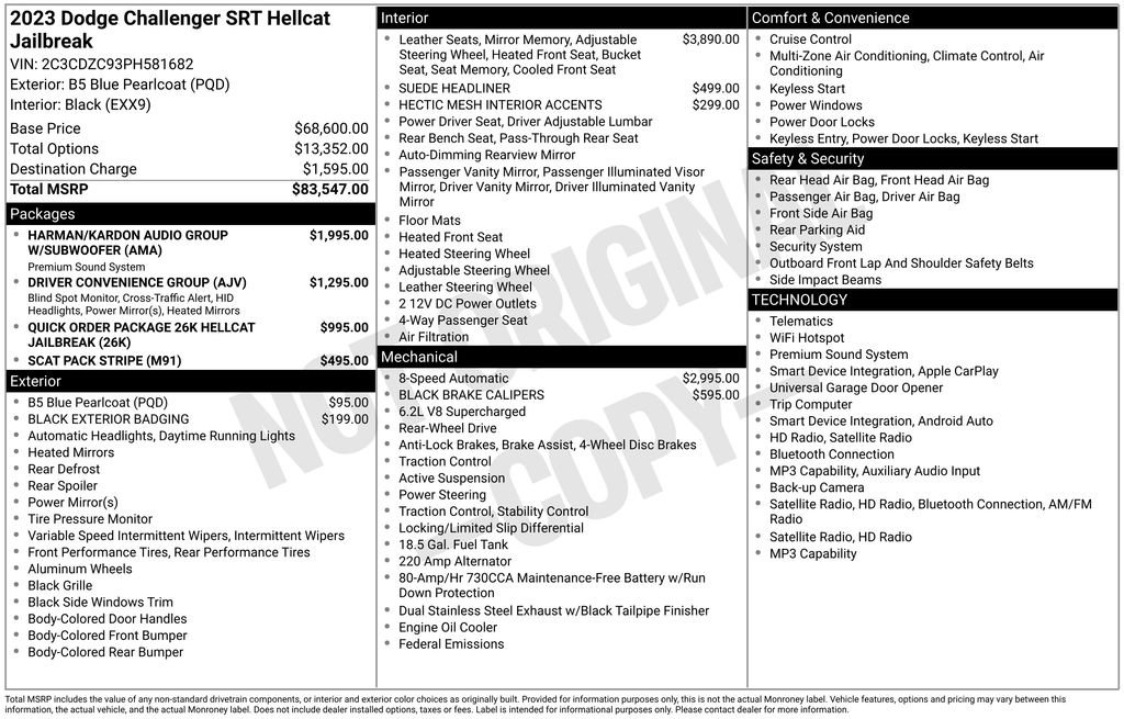 Used 2023 Dodge Challenger SRT Hellcat RWD image 5