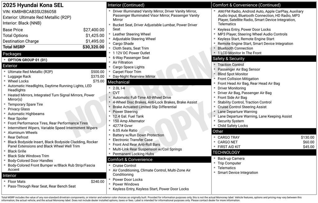 Certified 2025 Hyundai Kona SEL image 30