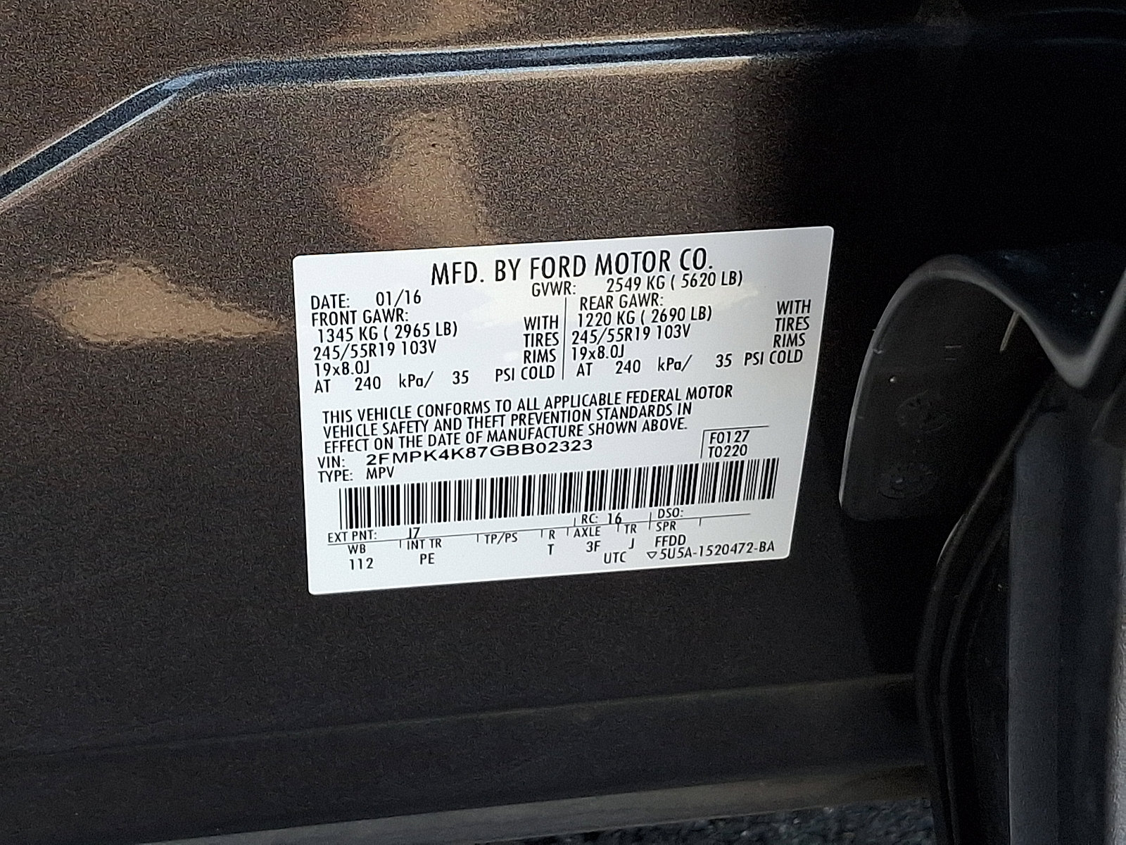 Used 2016 Ford Edge Titanium w/ Equipment Group 301A AWD/4WD image 29