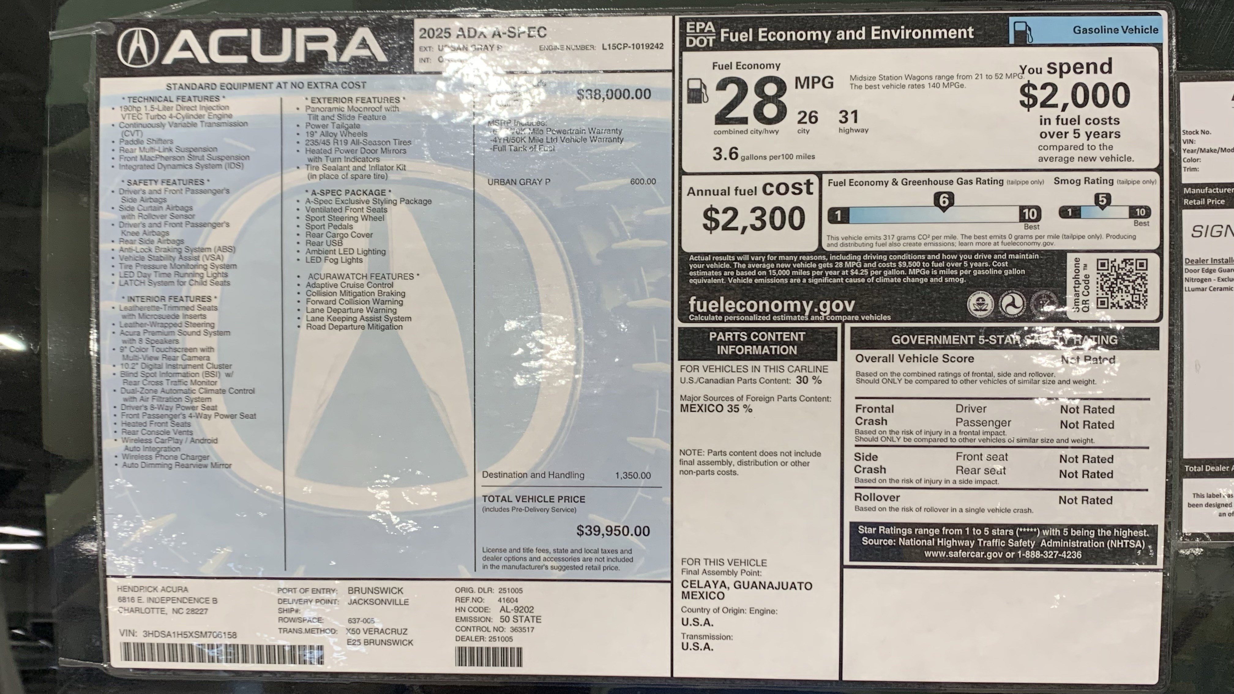 New 2025 Acura ADX A-Spec image 35