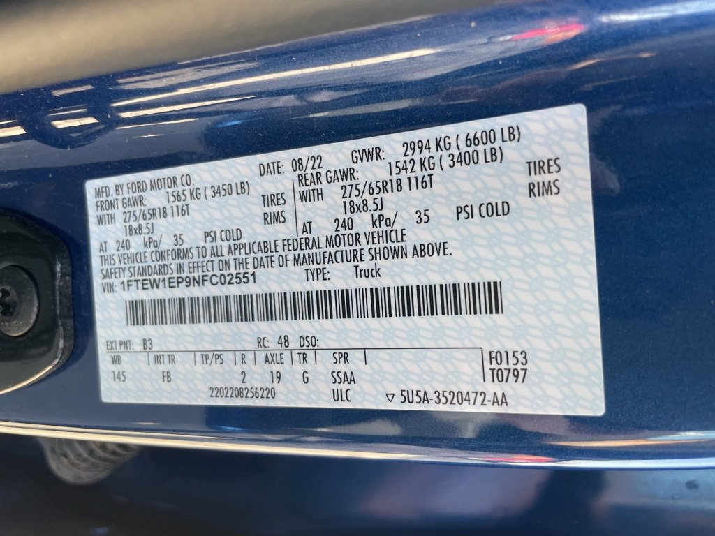 Used 2022 Ford F150 XLT w/ Equipment Group 302A High image 41