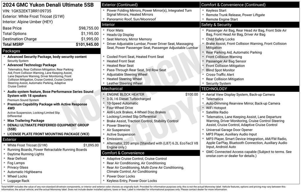 Used 2024 GMC Yukon Denali Ultimate AWD/4WD image 40
