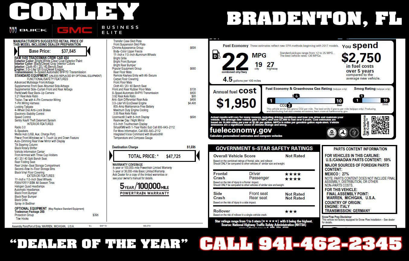 Used 2019 RAM 1500 Tradesman w/ Popular Equipment Group AWD/4WD image 1