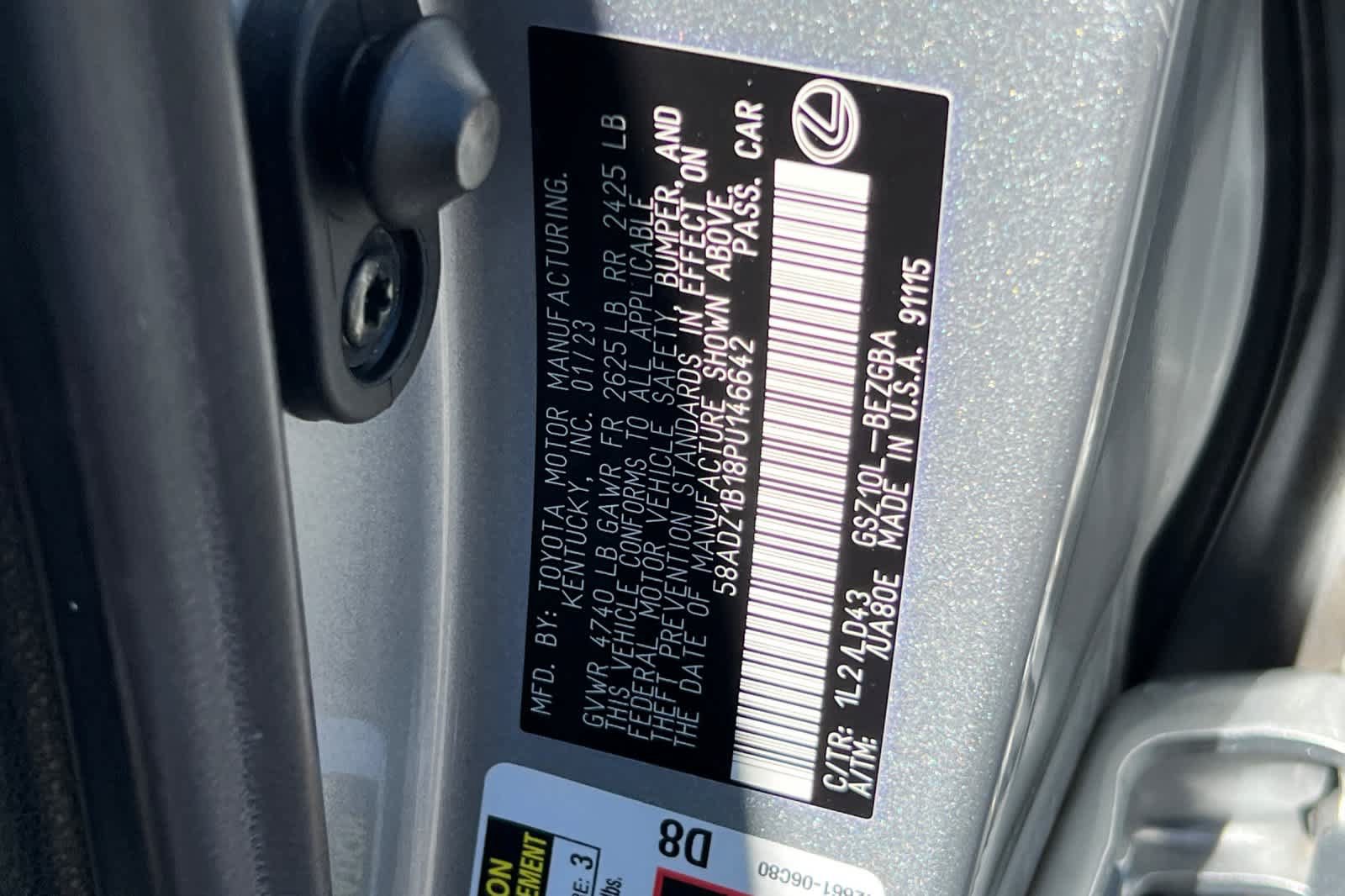 Certified 2023 Lexus ES 350 w/ Premium Package FWD image 32